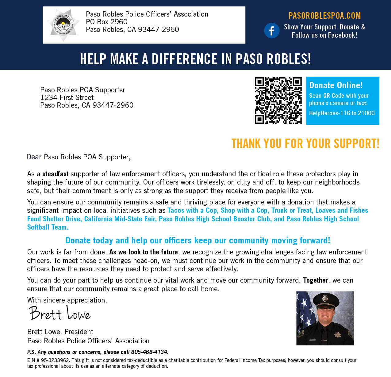 Donation Letter